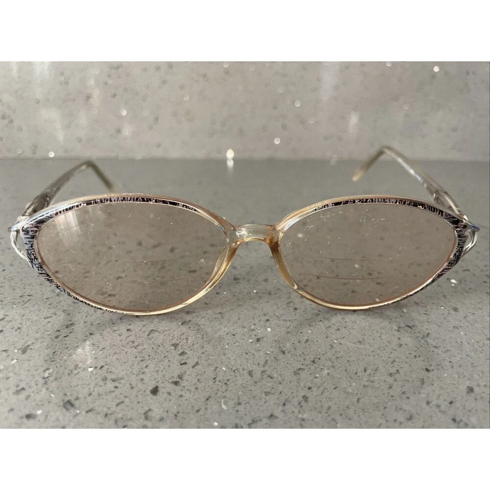 Tres Jolie Marchon Eyeglasses Frames ONLY Teal Marble 54-16-130 Cold Insert oval